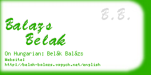 balazs belak business card