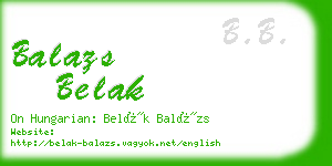 balazs belak business card